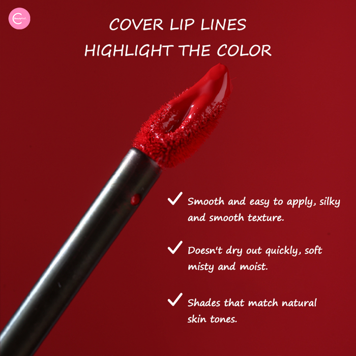The U Cosmetic "Black, Green, Gray, Red" Lip Gloss Matte black (matte)
