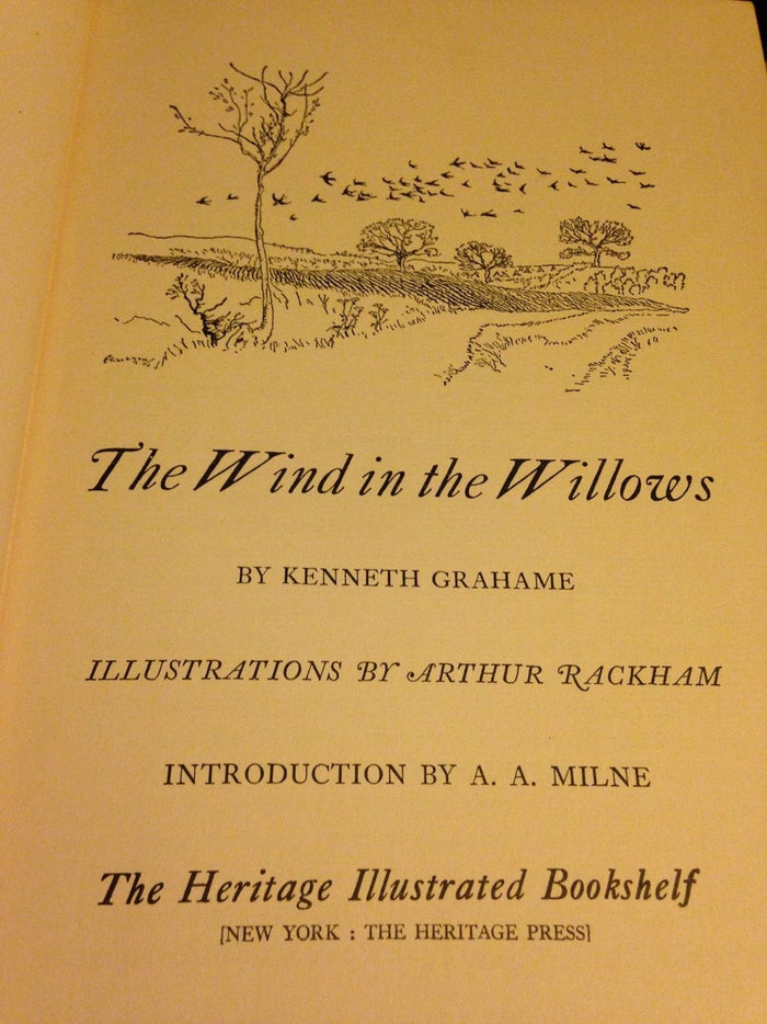 THE WIND IN THE WILLOWS Kenneth Grahame / ARTHUR RACKHAM, Intro MILNE 1952 HC/DJ