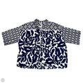 Top Short Sleeve By Anthropologie In Blue & White, Size: Xl