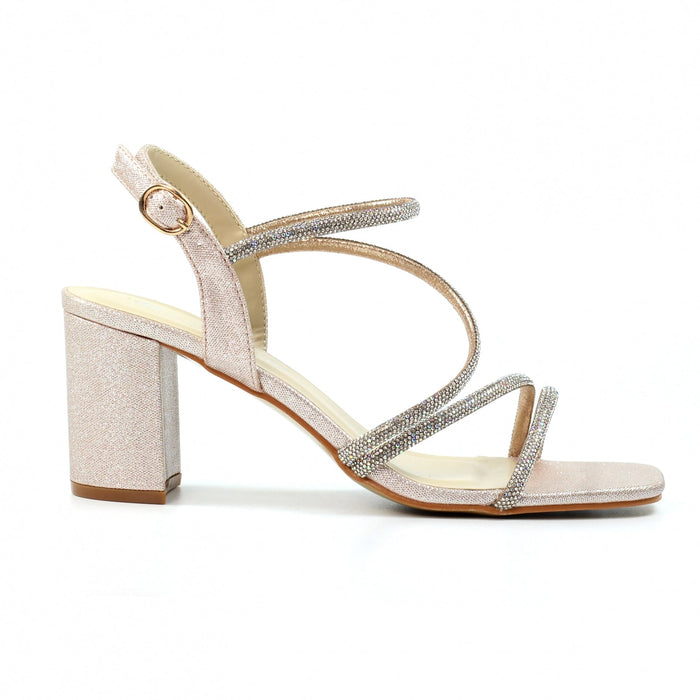 Toulouse Champagne Block Heel Sandal