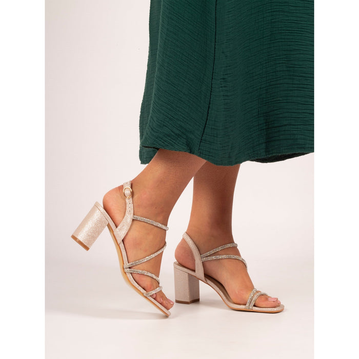 Toulouse Champagne Block Heel Sandal