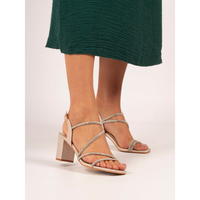 Toulouse Champagne Block Heel Sandal