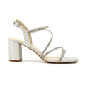 Toulouse Silver Block Heel Sandal