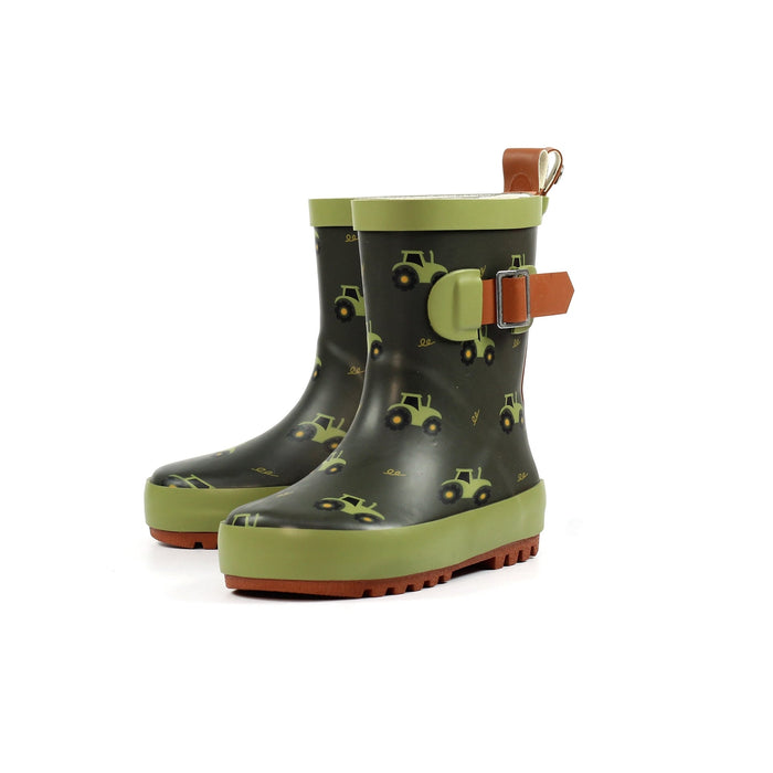 Tractor Green Toddler Wellington