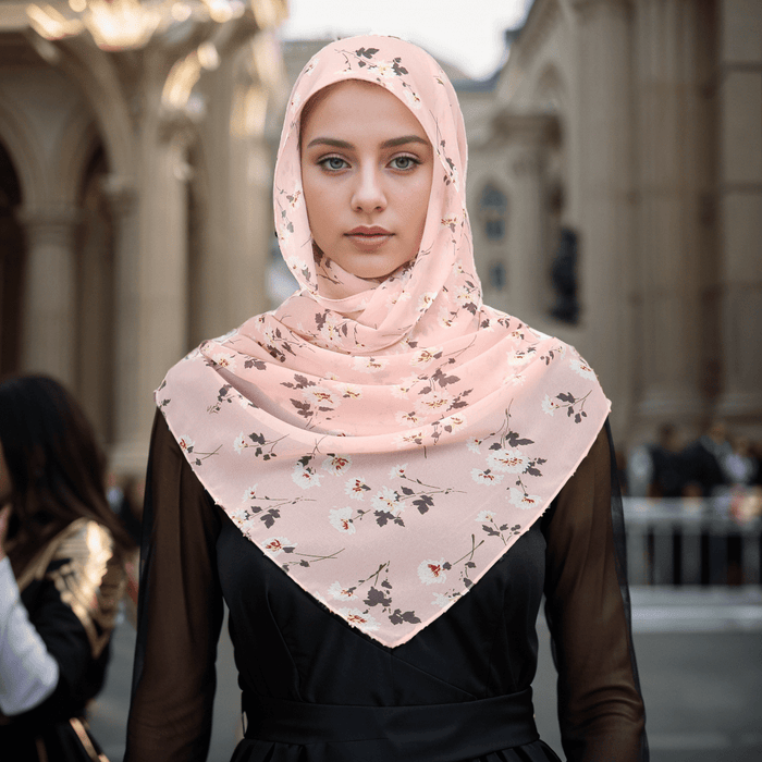 Tranquil Floral Hijab - Divinity Collection