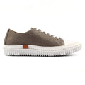 Truffle II Grey Leather Plimsoll