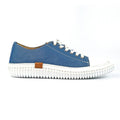 Truffle II Mid Blue Leather Plimsoll