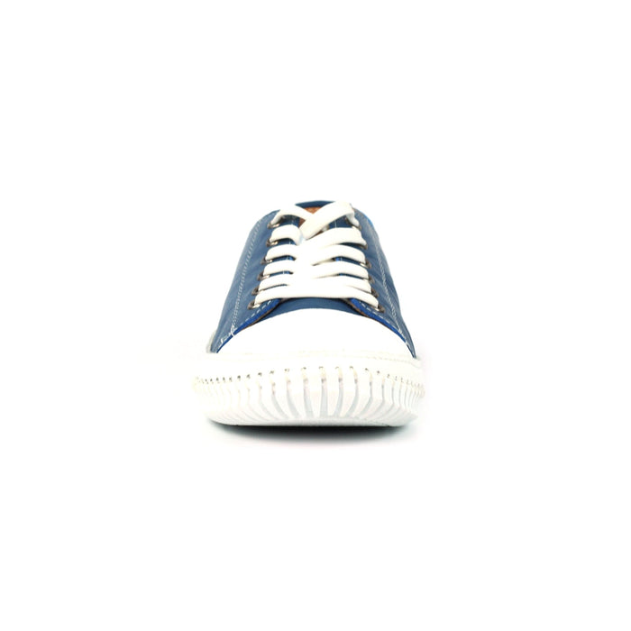 Truffle II Mid Blue Leather Plimsoll
