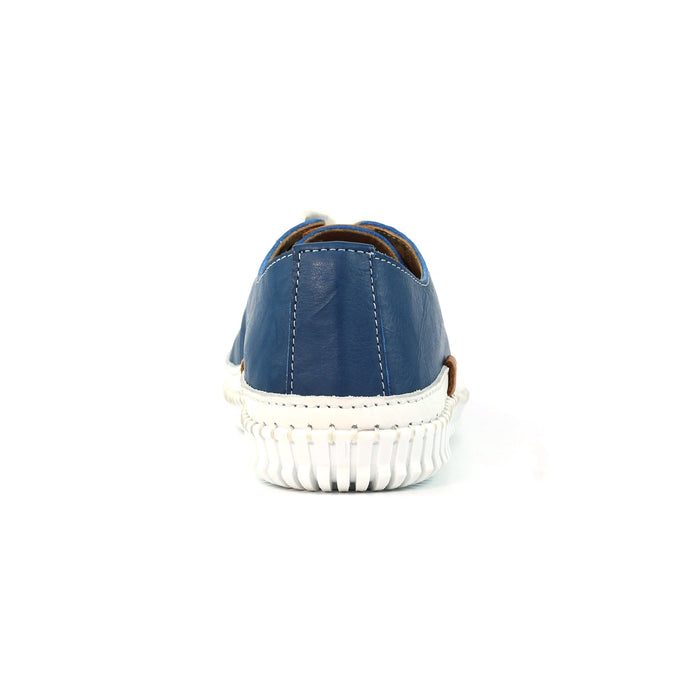 Truffle II Mid Blue Leather Plimsoll
