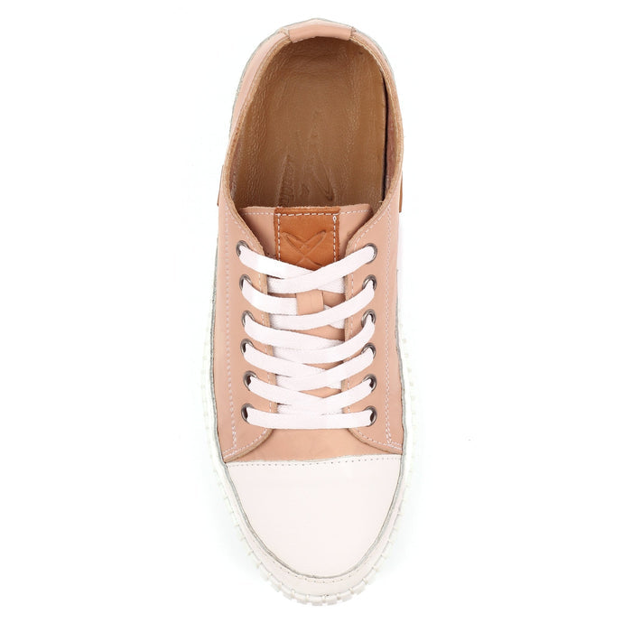 Truffle II Nude Leather Plimsoll