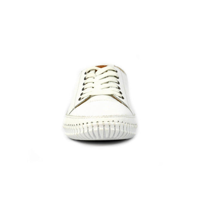 Truffle II White Leather Plimsoll