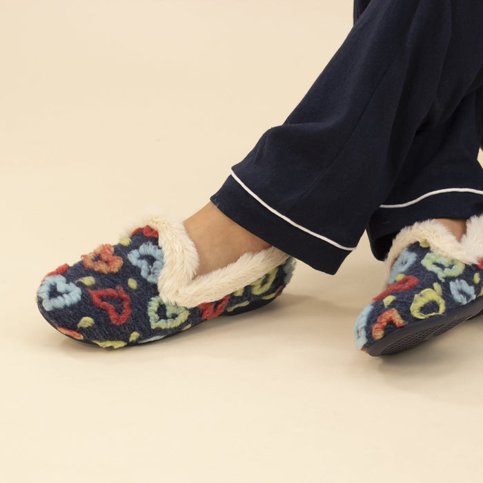 Truffle Navy Full Slipper