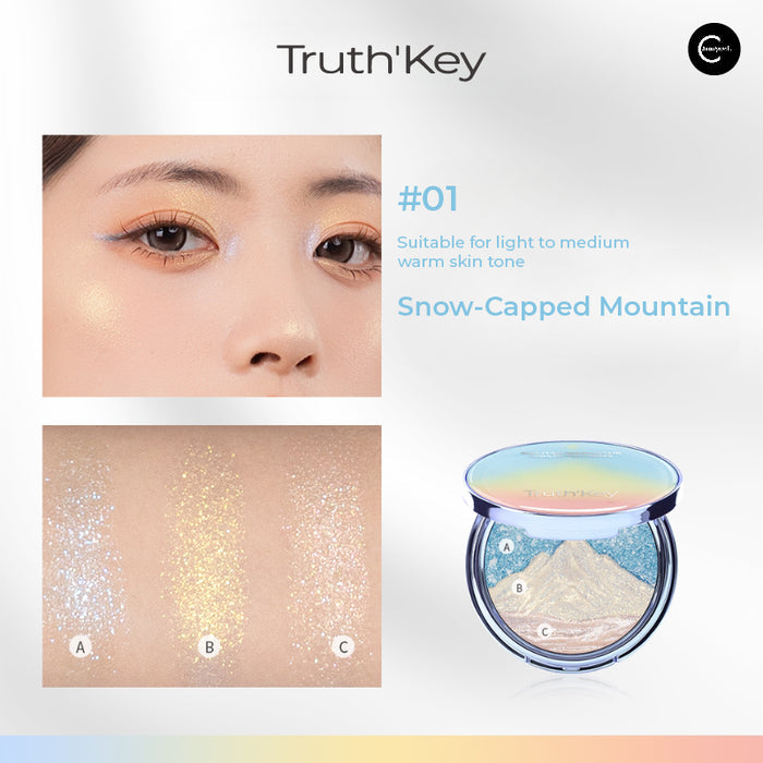 Truth‘Key Sunshine Gold Mountain Tri-Color Highlighter style #05
