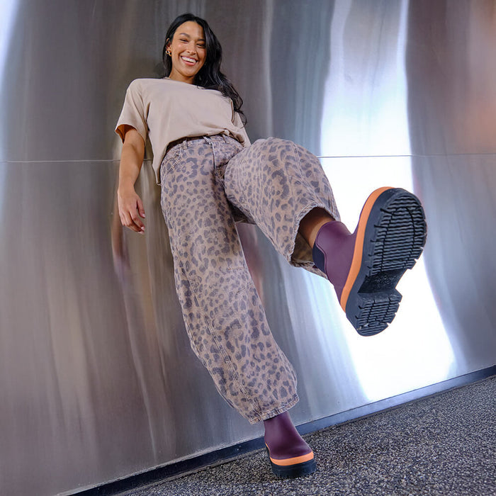 Tully Boot // Plum & Neon Orange [Retired]