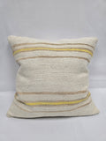 Turkish Hemp Pillow Natural Beige Yellow Brown Pillow Cushion Cover 24" x 24" #9248