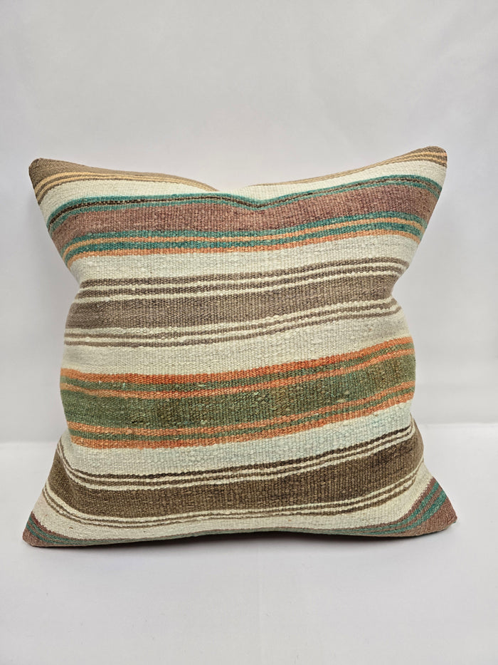 Turkish Hemp Pillow Natural Green Orange Brown Beige Pillow Cushion Cover 24" x 24" #9221