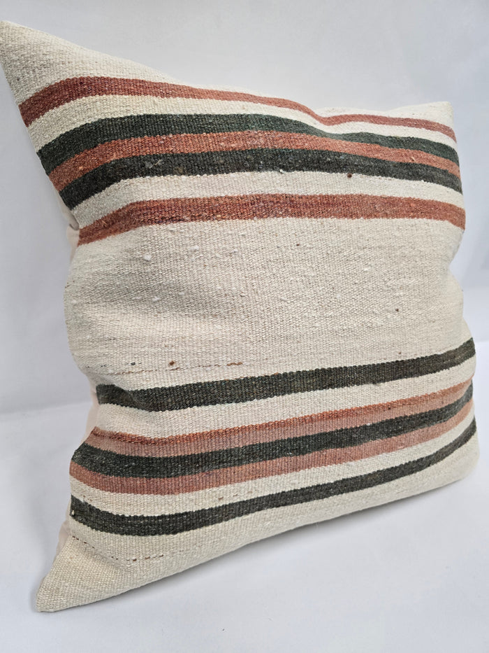 Turkish Hemp Pillow Natural Green Red Beige Pillow Cushion Cover 24" x 24" #9224