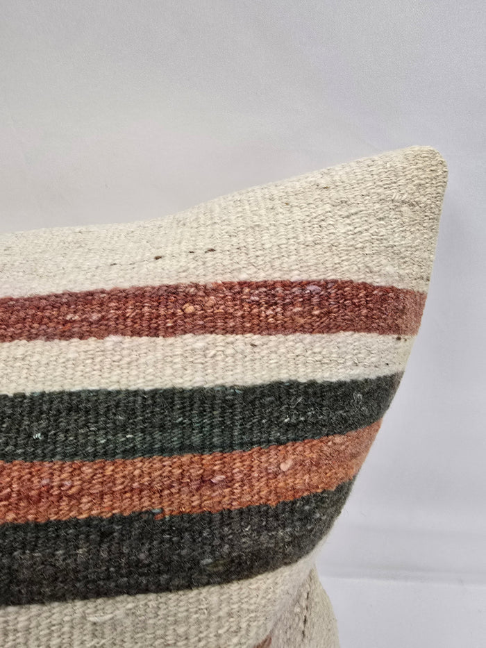 Turkish Hemp Pillow Natural Green Red Beige Pillow Cushion Cover 24" x 24" #9224