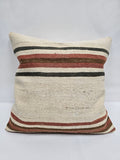 Turkish Hemp Pillow Natural Green Red Brown Beige Pillow Cushion Cover 24" x 24" #9226