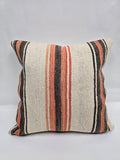 Turkish Hemp Pillow Natural Orange Black Beige Pillow Cushion Cover 24" x 24" #9236