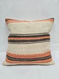 Turkish Hemp Pillow Natural Orange Brown Beige Pillow Cushion Cover 24" x 24" #9228