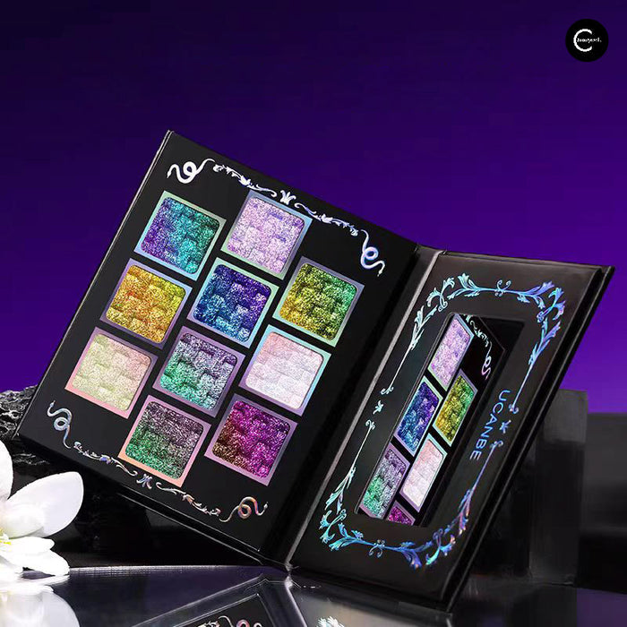 Ucanbe 10-Color Chameleon Iridescent Eyeshadow Palette - #Snake Temperature style #Snake Temperature