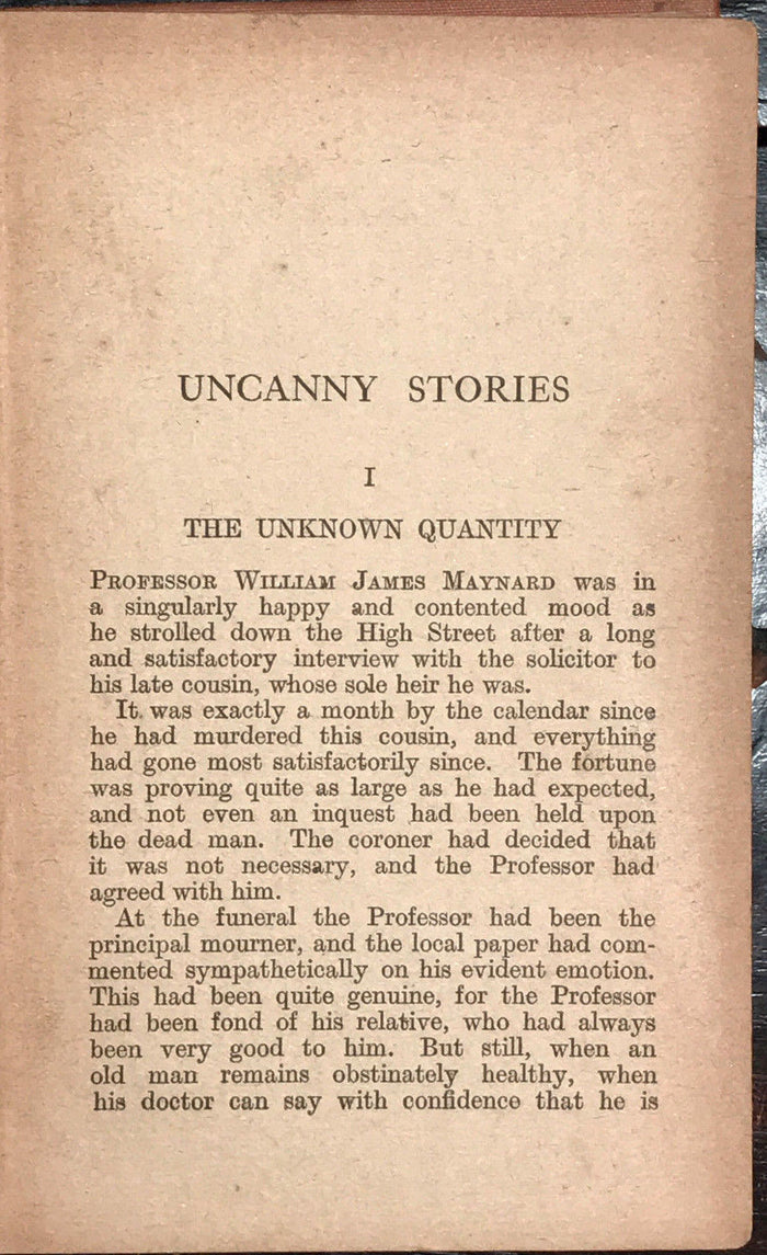 UNCANNY STORIES ~ C. ARTHUR PEARSON LTD. 1st/1st 1916 SCARCE HORROR Supernatural
