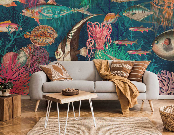 Under Water Sea World Mural Wallpaper-Wall Mural-Eazywallz