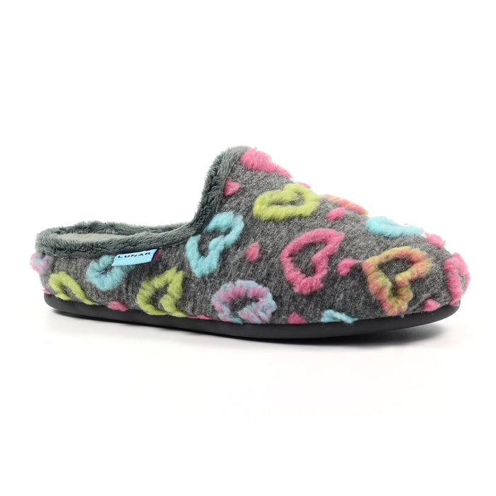 Valentine Grey Mule Slipper