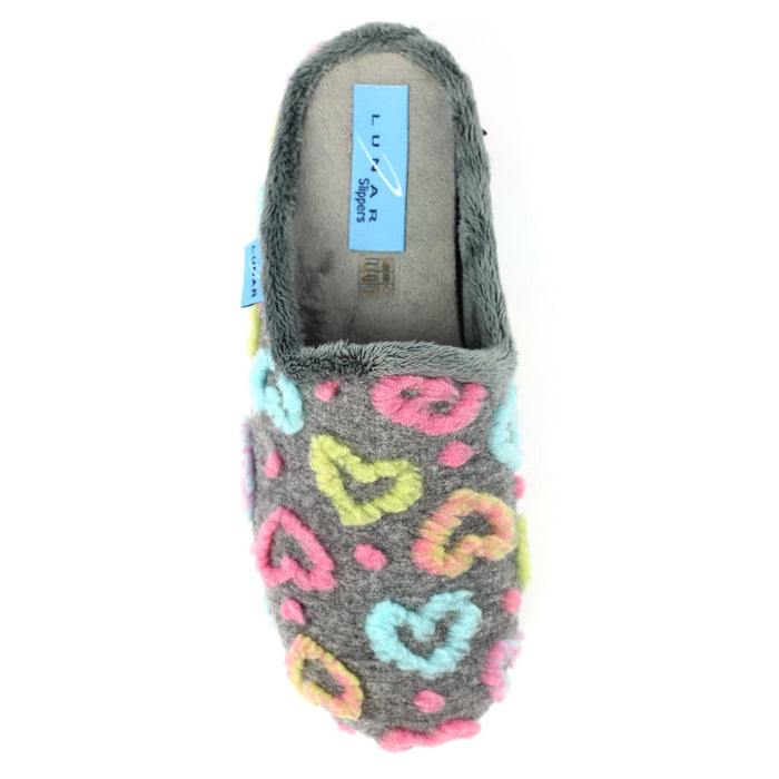 Valentine Grey Mule Slipper
