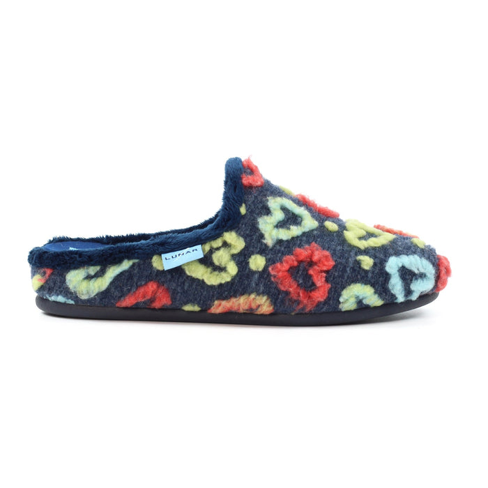 Valentine Navy Mule Slipper