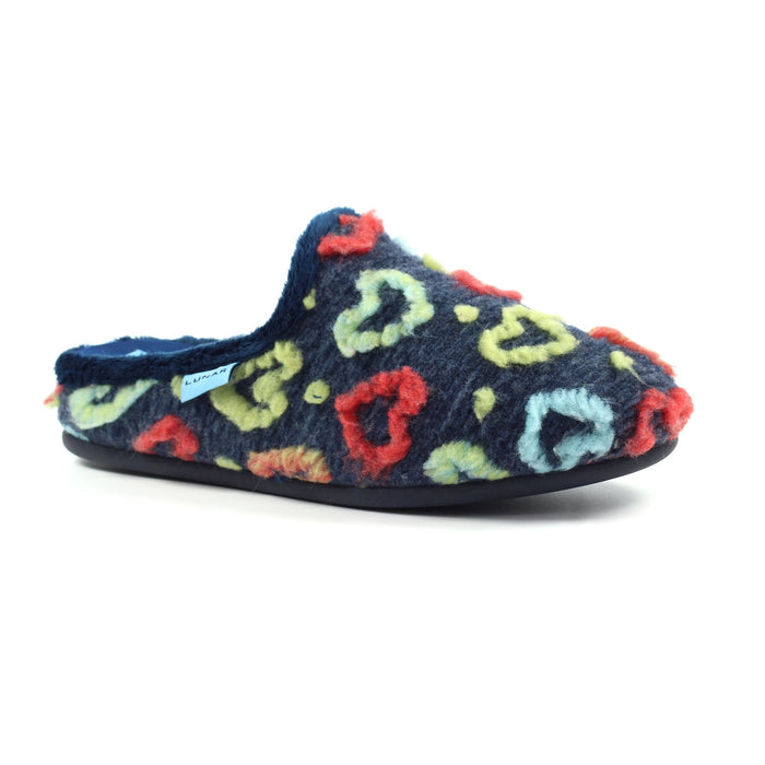 Valentine Navy Mule Slipper