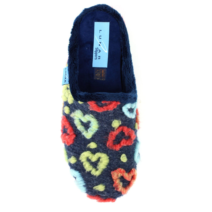 Valentine Navy Mule Slipper