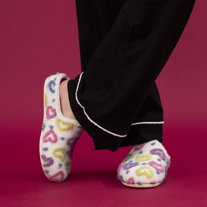 Valentine White Mule Slipper