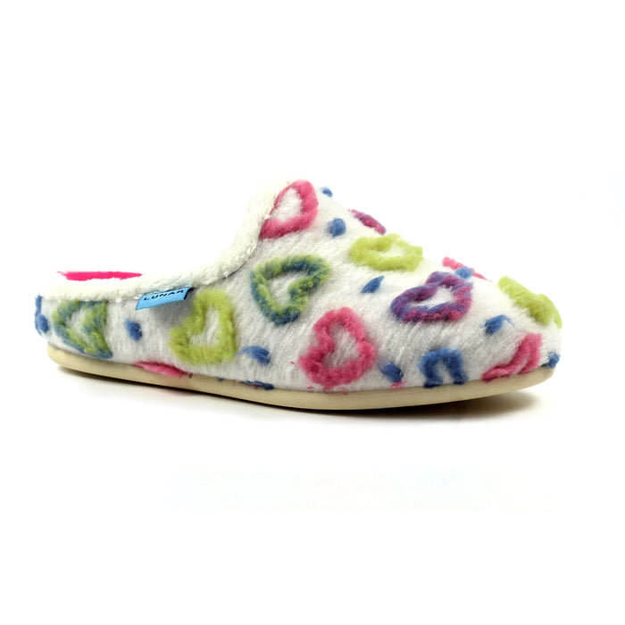 Valentine White Mule Slipper