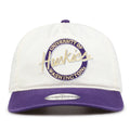 Washington Original Circle snapback hat with embroidered school design, front view
