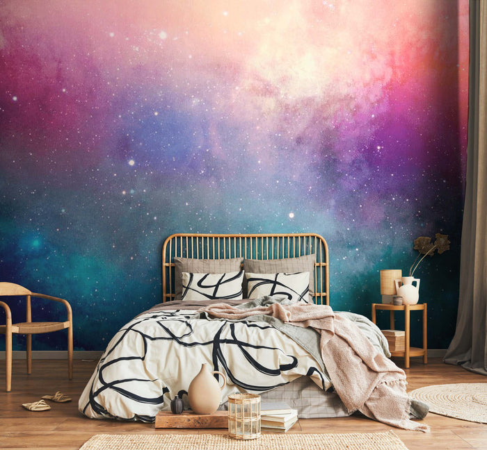 Water Color Galaxy Wall Mural-Wall Mural-Eazywallz