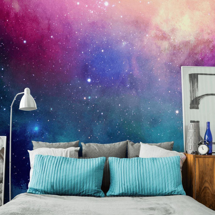 Water Color Galaxy Wall Mural-Wall Mural-Eazywallz