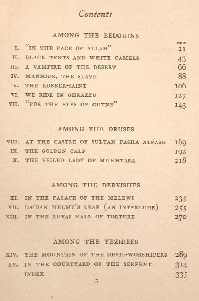 W.B. SEABROOK - ADVENTURES IN ARABIA, 1st/1st 1927 DERVISHES, DEVIL WORSHIPPERS