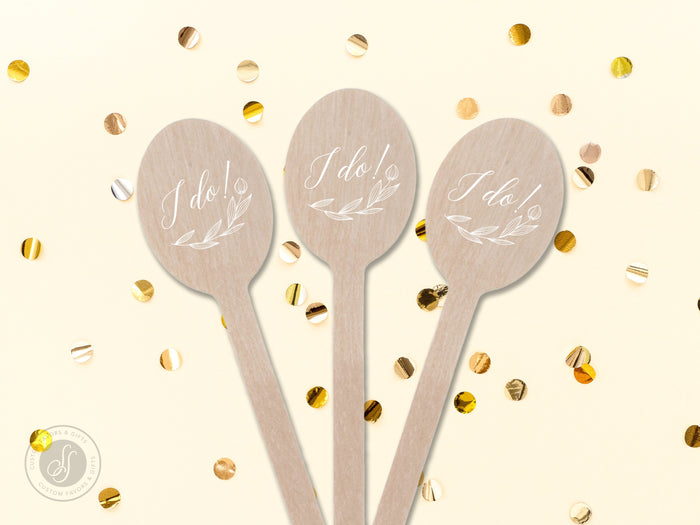 Wedding Stir Sticks #15 - Wooden Stir Sticks, Round, Oval, Rectangle Stir Sticks, Wedding Favor, Wedding Drink Stir Stick, Custom Stir Stick