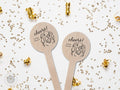 Wedding Stir Sticks #18 - Custom Pet Dog or Cat Illustration - Wooden Stir Sticks, Round, Oval, Rectangle Stir Sticks, Wedding Favors