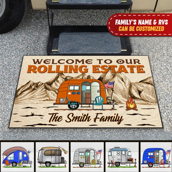 Welcome To Our Rolling Estate - Personalized Doormat