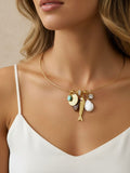 WELL COLLECTED Wire Charm Choker Necklace