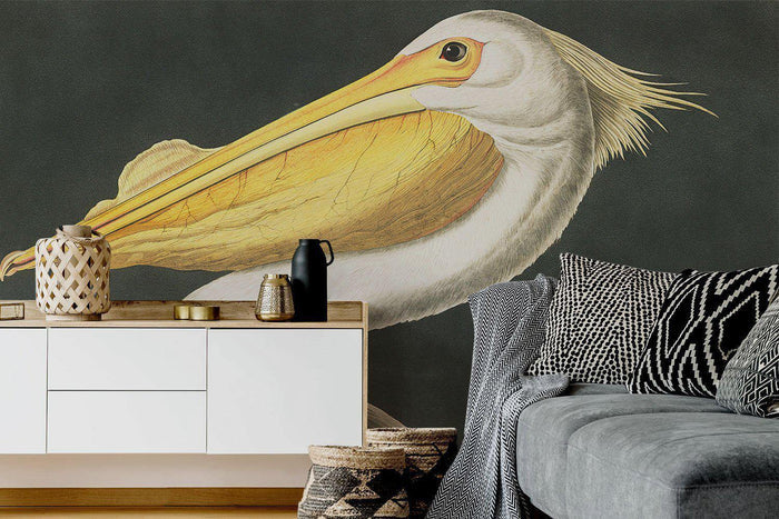White Pelican Wall Mural-Wall Mural-Eazywallz