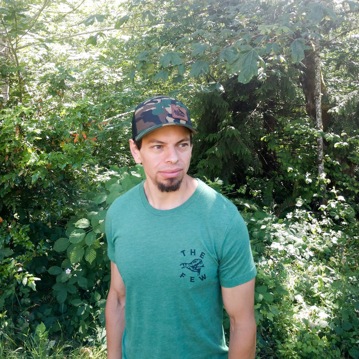 Wild for Oregon Leather Patch Camo Hat