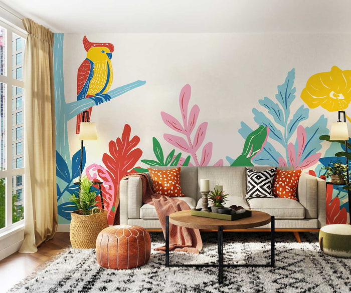 Wild Rainbow Forest Wallpaper Mural-Wall Mural-Eazywallz