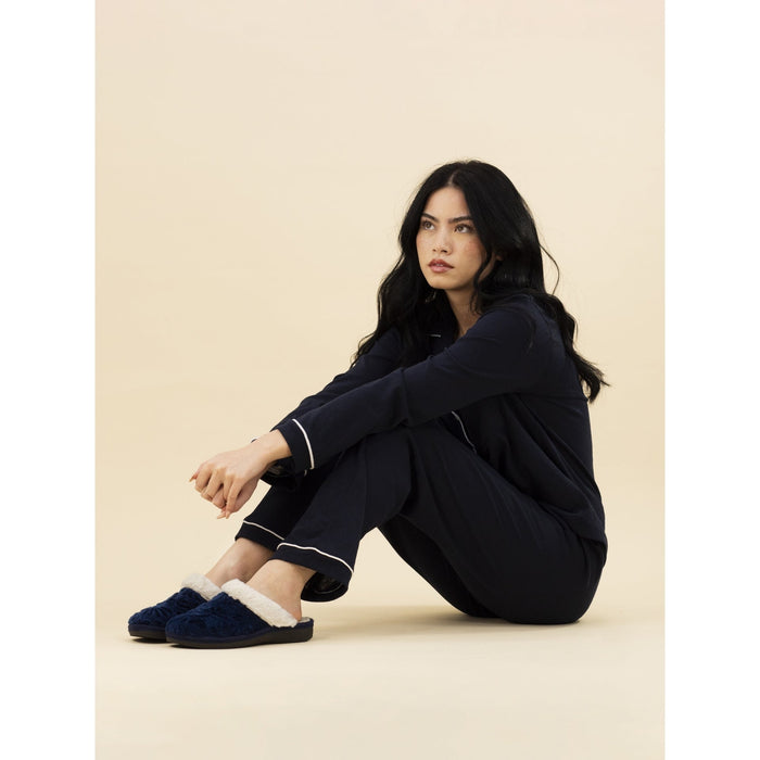 Wilder Blue Mule Slipper