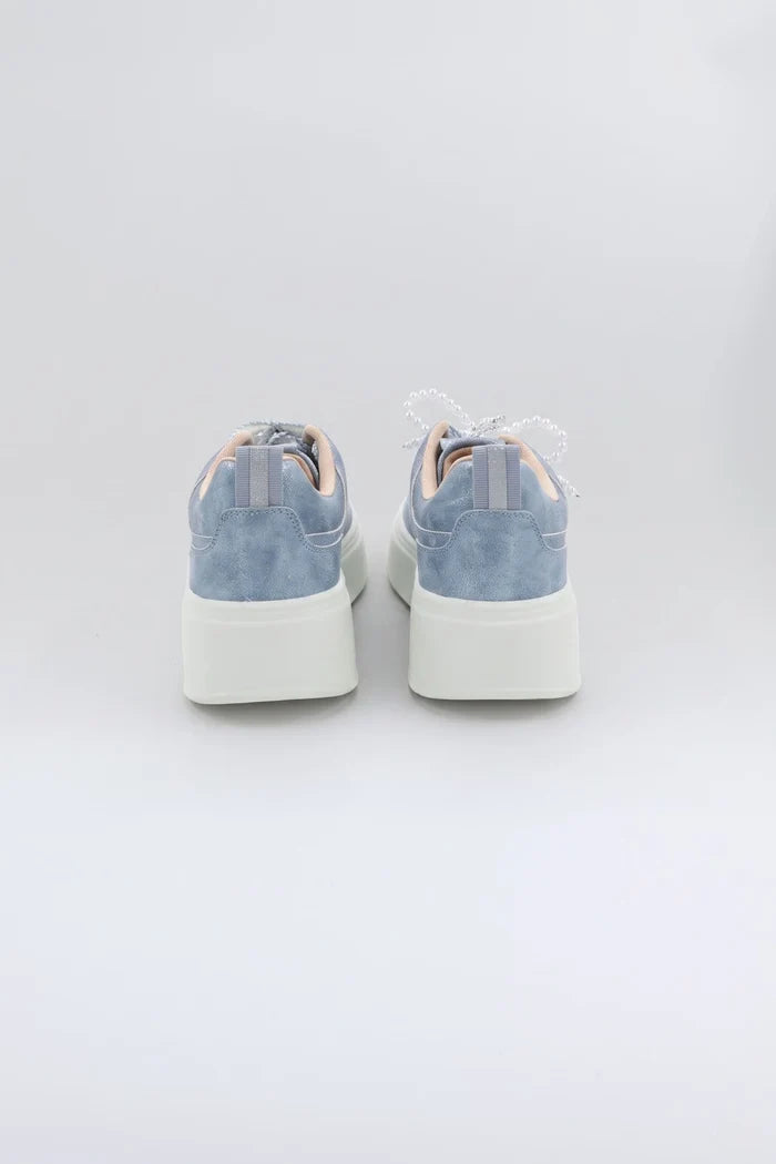 Women's "Evita Peron" Sporty Sneakers with Pearls