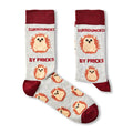 Pair of women’s hedgehog novelty socks showing full design