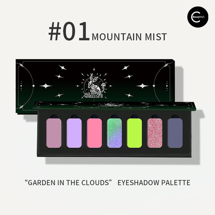 YIZHI Cloud Garden 7-Color Eyeshadow Palette - #Mountain Mist style #01 Mountain Mist